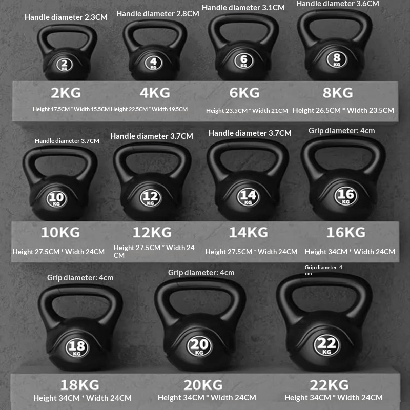 Sports Equipment Warehouse - 2026 Fitness Adjustable 8kg Kettlebell Ergonomic