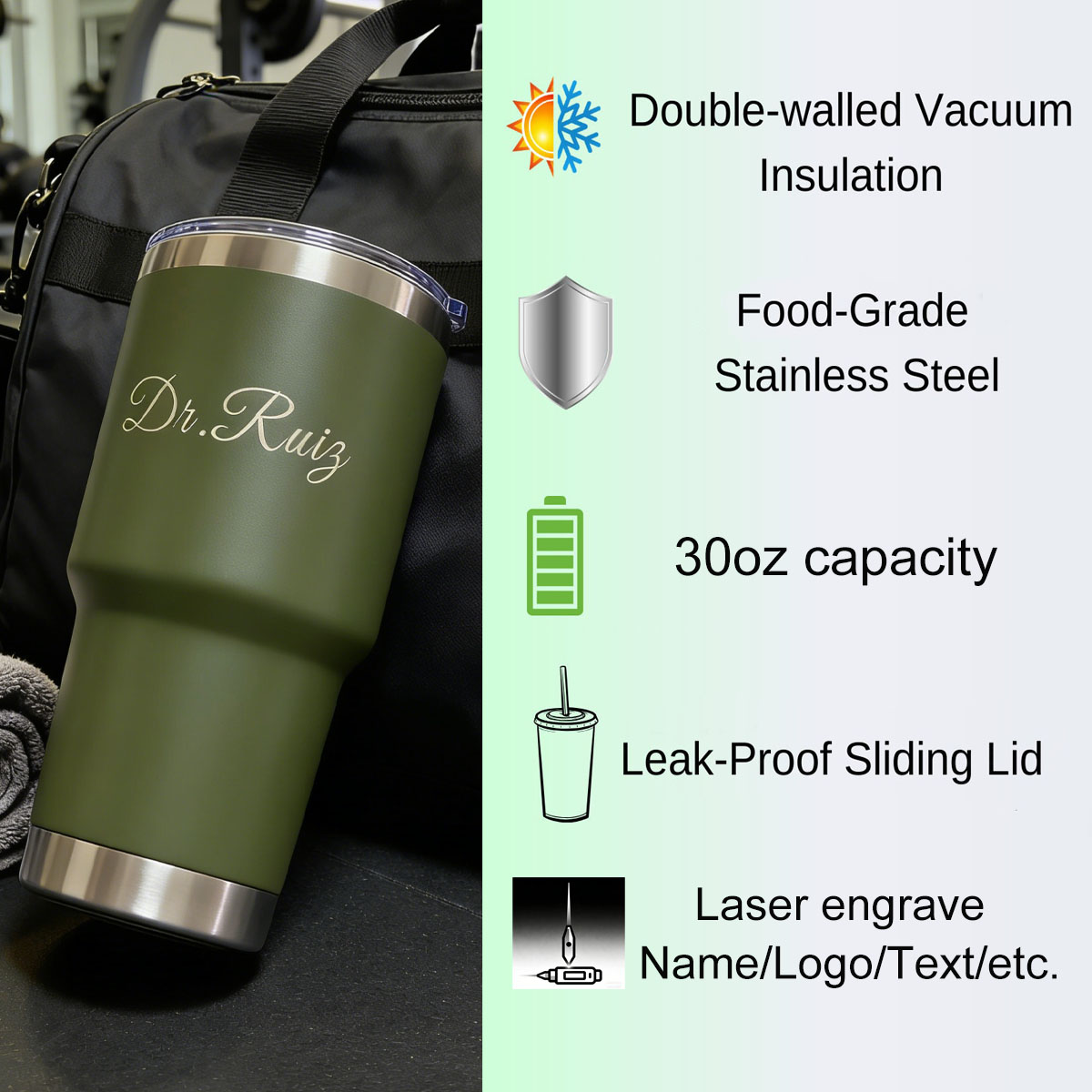 Custom Personalized 30 oz Vacu - Sports Water Bottle Insulated ulasan dan harga