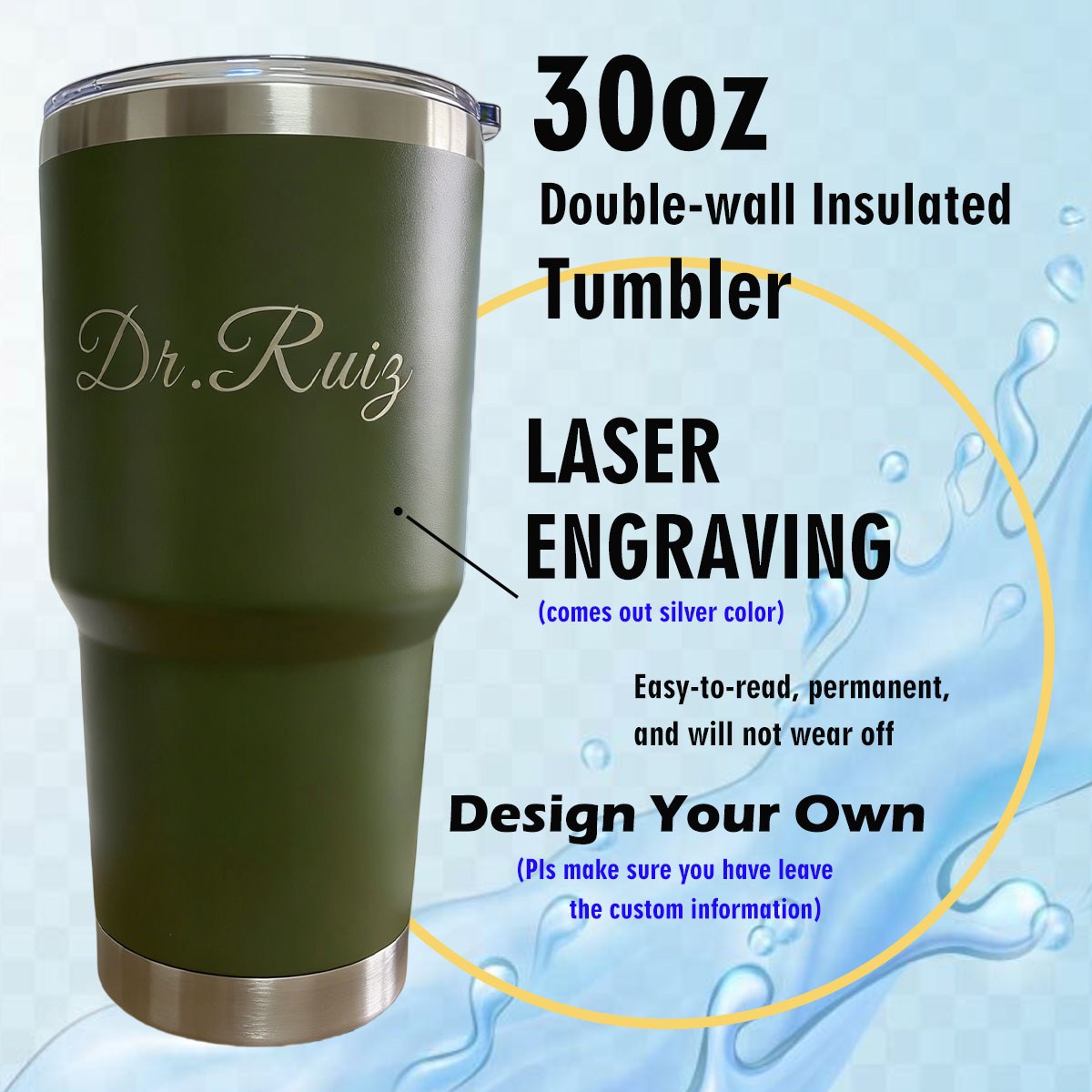 Custom Personalized 30 oz Vacu - Sports Water Bottle Insulated ulasan dan harga