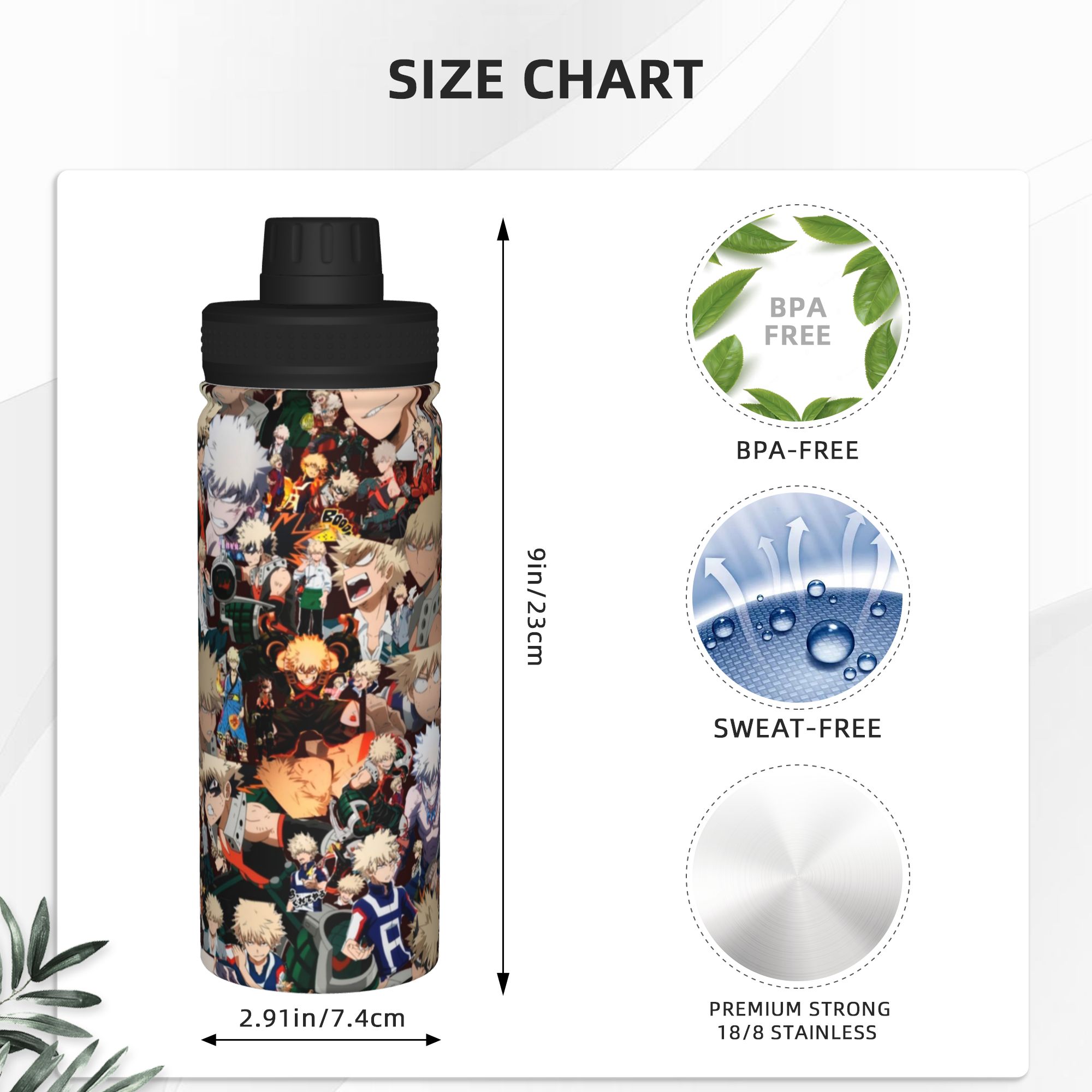 Bakugou Katsuki My Hero Academ - Sports Water Bottle Insulated ulasan dan harga