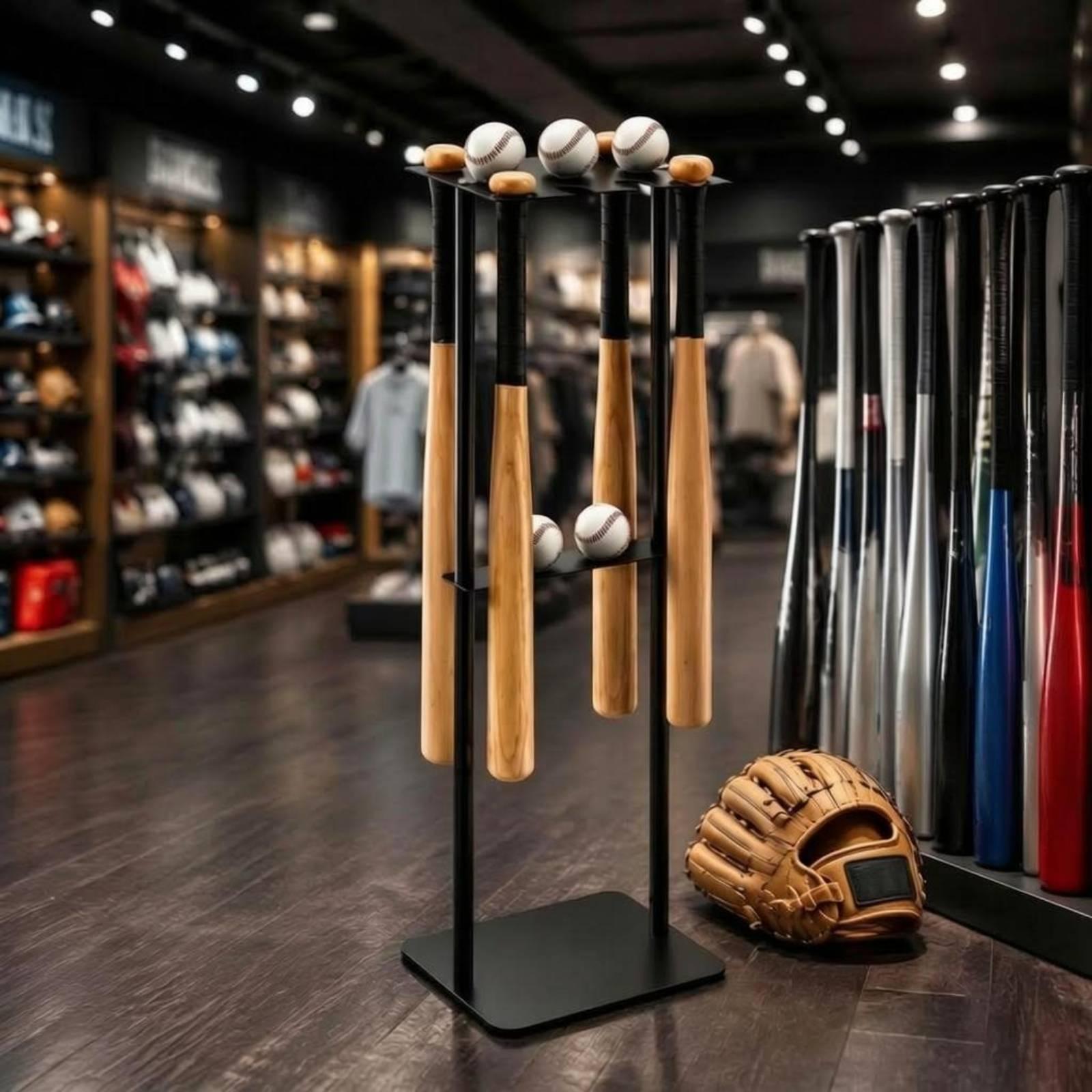 Metal Baseball Bat Stand Iron  - Sports Equipment Bat ulasan dan harga