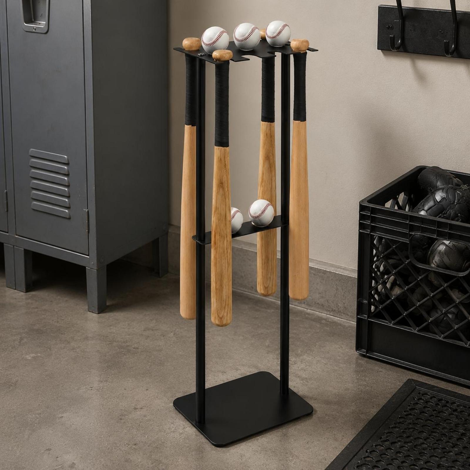 Metal Baseball Bat Stand Iron  - Sports Equipment Bat ulasan dan harga