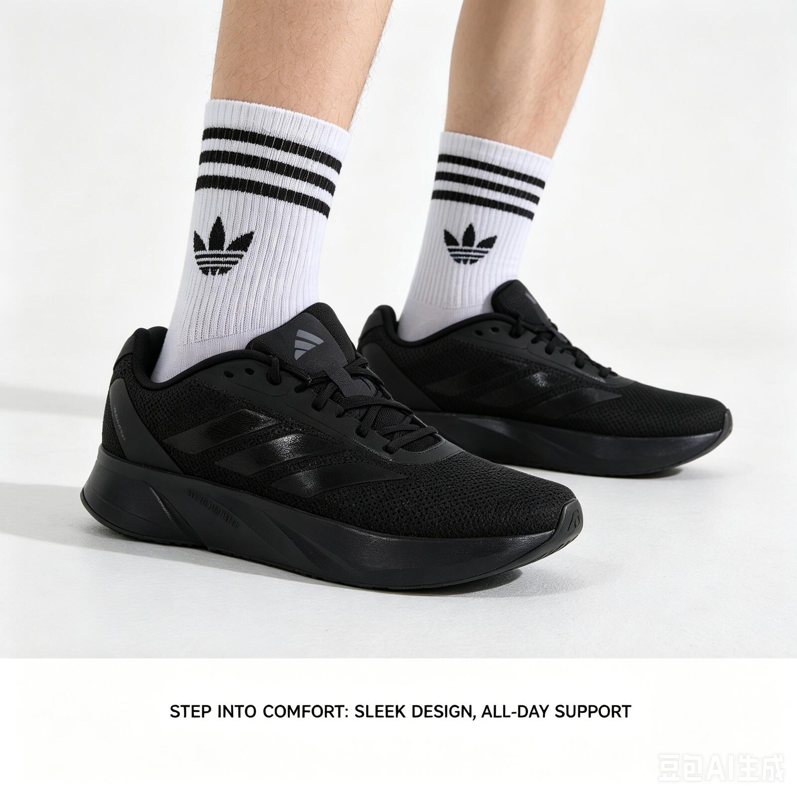 Adidas Duramo SL All Black Bre - Adidas Shoes Duramo Sl ulasan dan harga