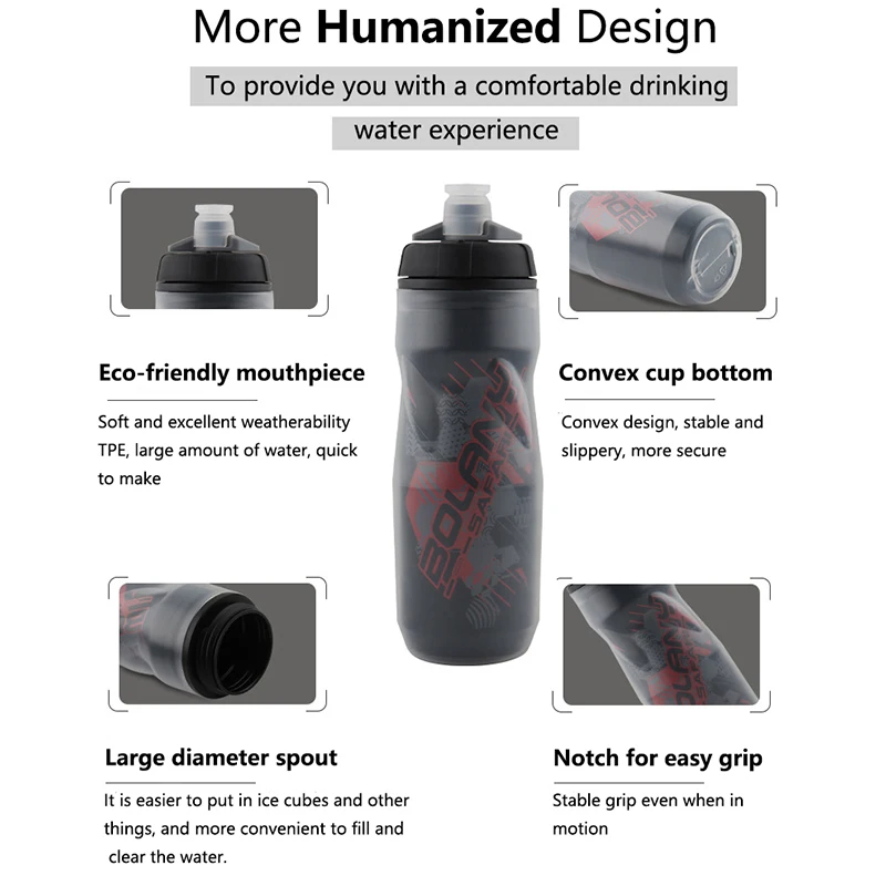600ML Double Layer Bike Water  - Sports Water Bottle Insulated ulasan dan harga